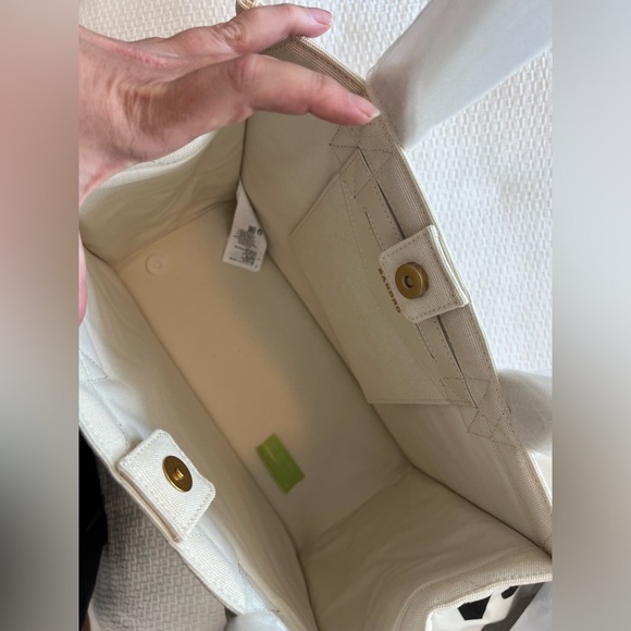 SANDRO Kasbah Quilted Canvas Tote Bag In Ecru. NWT - Picture 16 of 16